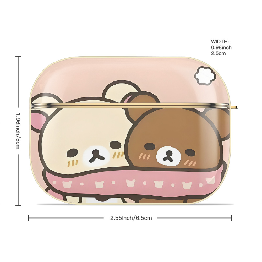 リラックマ リラックマ キイロイトリ Rilakkuma Korilakkuma Kiiroitori 【AirPods Pro用】ハードシェル保護ケース｜耐衝撃・防指紋・カラビナ付き商品仕様