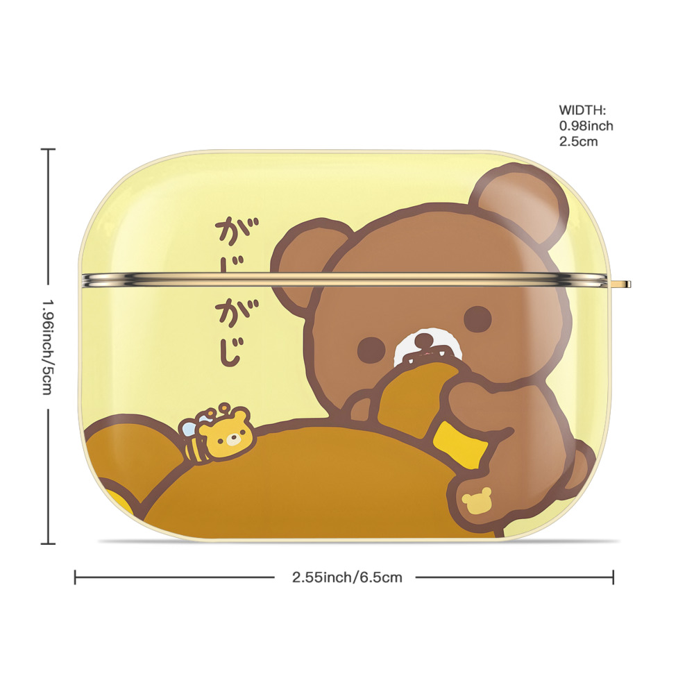 リラックマ リラックマ キイロイトリ Rilakkuma Korilakkuma Kiiroitori 【AirPods Pro用】ハードシェル保護ケース｜耐衝撃・防指紋・カラビナ付き商品仕様