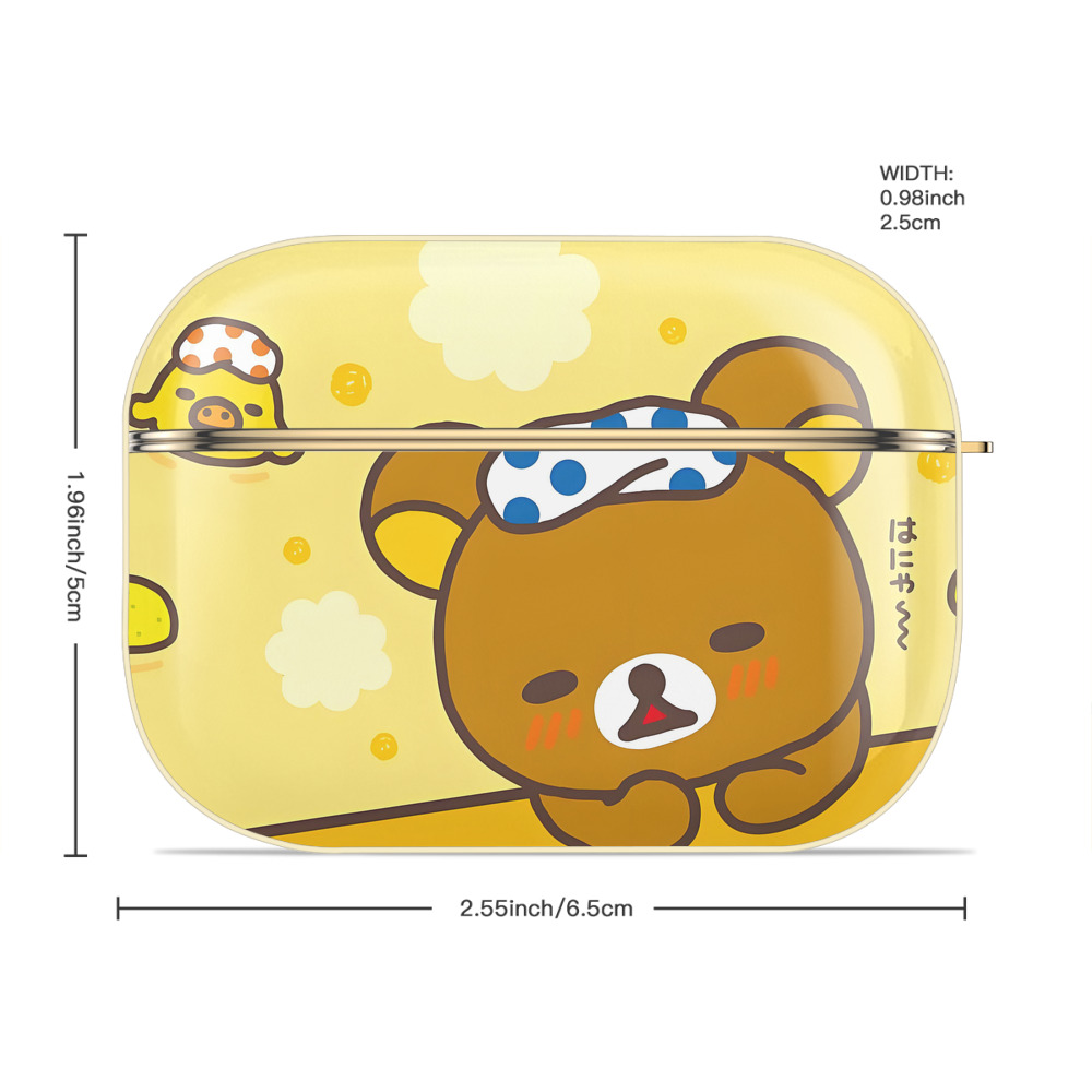 リラックマ リラックマ キイロイトリ Rilakkuma Korilakkuma Kiiroitori 【AirPods Pro用】ハードシェル保護ケース｜耐衝撃・防指紋・カラビナ付き商品仕様