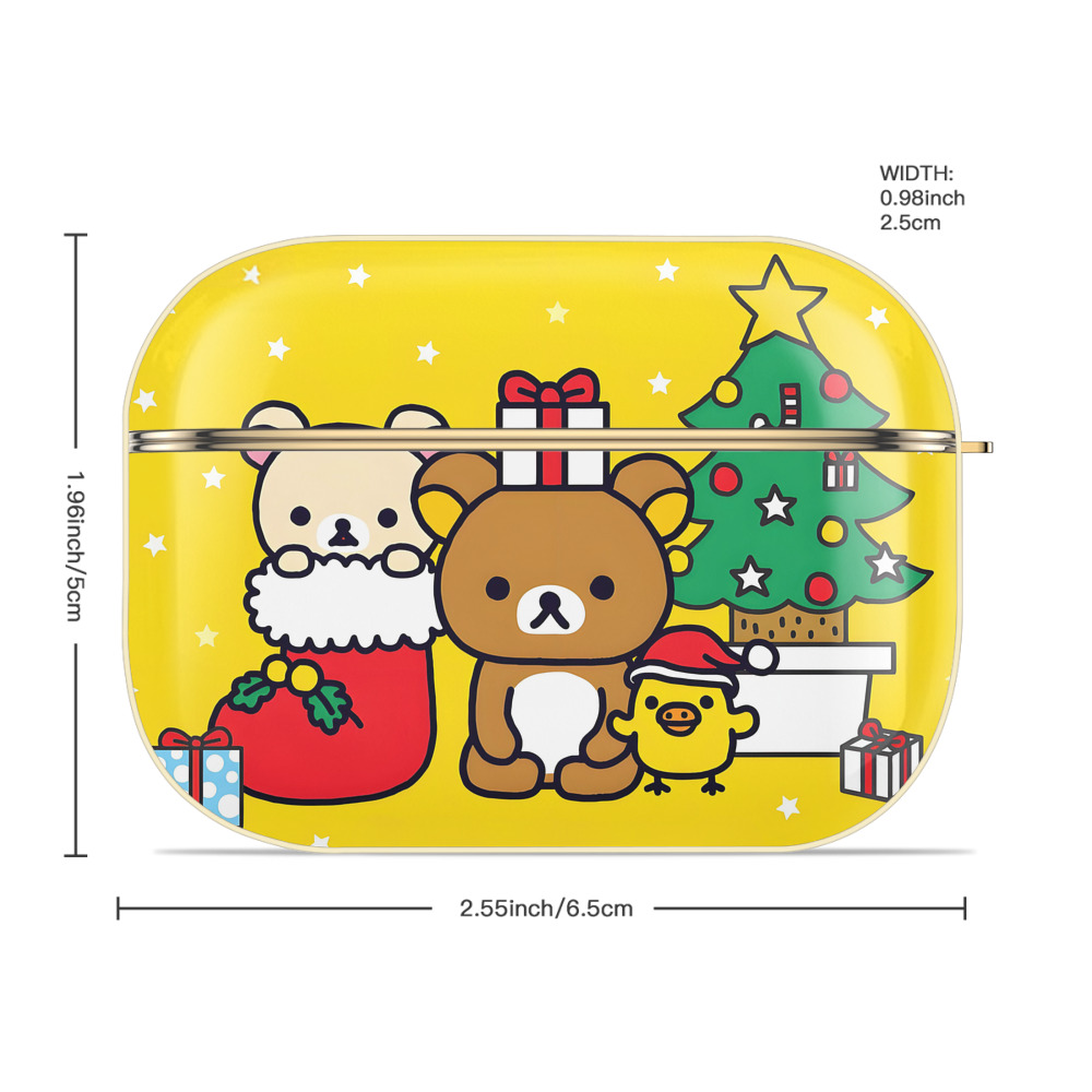 リラックマ リラックマ キイロイトリ Rilakkuma Korilakkuma Kiiroitori 【AirPods Pro用】ハードシェル保護ケース｜耐衝撃・防指紋・カラビナ付き商品仕様