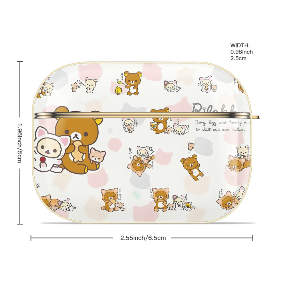 リラックマ リラックマ キイロイトリ Rilakkuma Korilakkuma Kiiroitori 【AirPods Pro用】ハードシェル保護ケース｜耐衝撃・防指紋・カラビナ付き商品仕様
