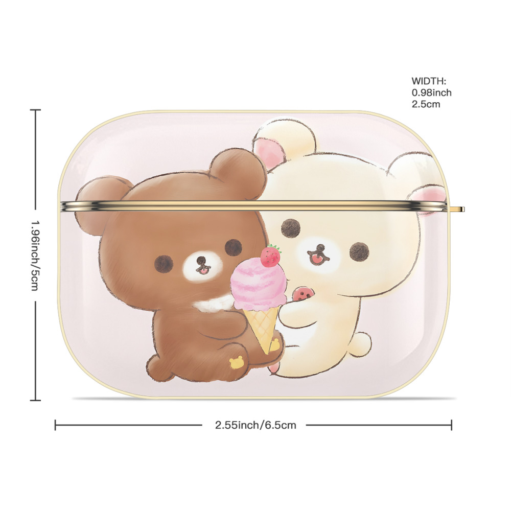 リラックマ リラックマ キイロイトリ Rilakkuma Korilakkuma Kiiroitori 【AirPods Pro用】ハードシェル保護ケース｜耐衝撃・防指紋・カラビナ付き商品仕様