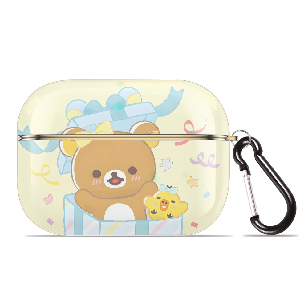（画像用） リラックマ リラックマ キイロイトリ Rilakkuma Korilakkuma Kiiroitori 【AirPods Pro用】ハードシェル保護ケース｜耐衝撃・防指紋・カラビナ付き商品仕様