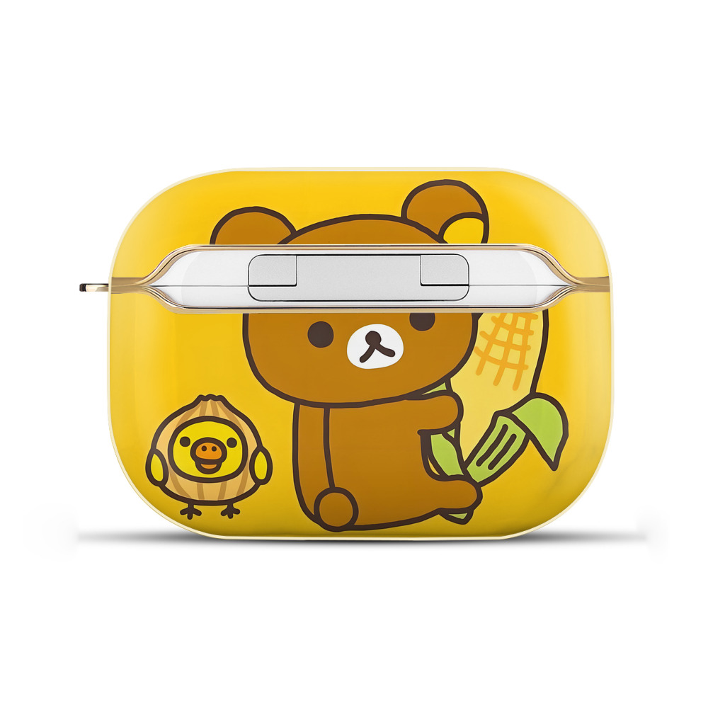 （画像用） リラックマ リラックマ キイロイトリ Rilakkuma Korilakkuma Kiiroitori 【AirPods Pro用】ハードシェル保護ケース｜耐衝撃・防指紋・カラビナ付き商品仕様