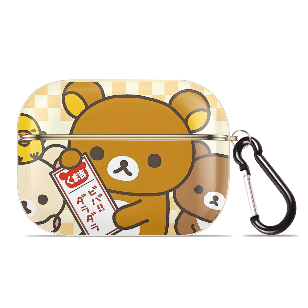 （画像用） リラックマ リラックマ キイロイトリ Rilakkuma Korilakkuma Kiiroitori 【AirPods Pro用】ハードシェル保護ケース｜耐衝撃・防指紋・カラビナ付き商品仕様