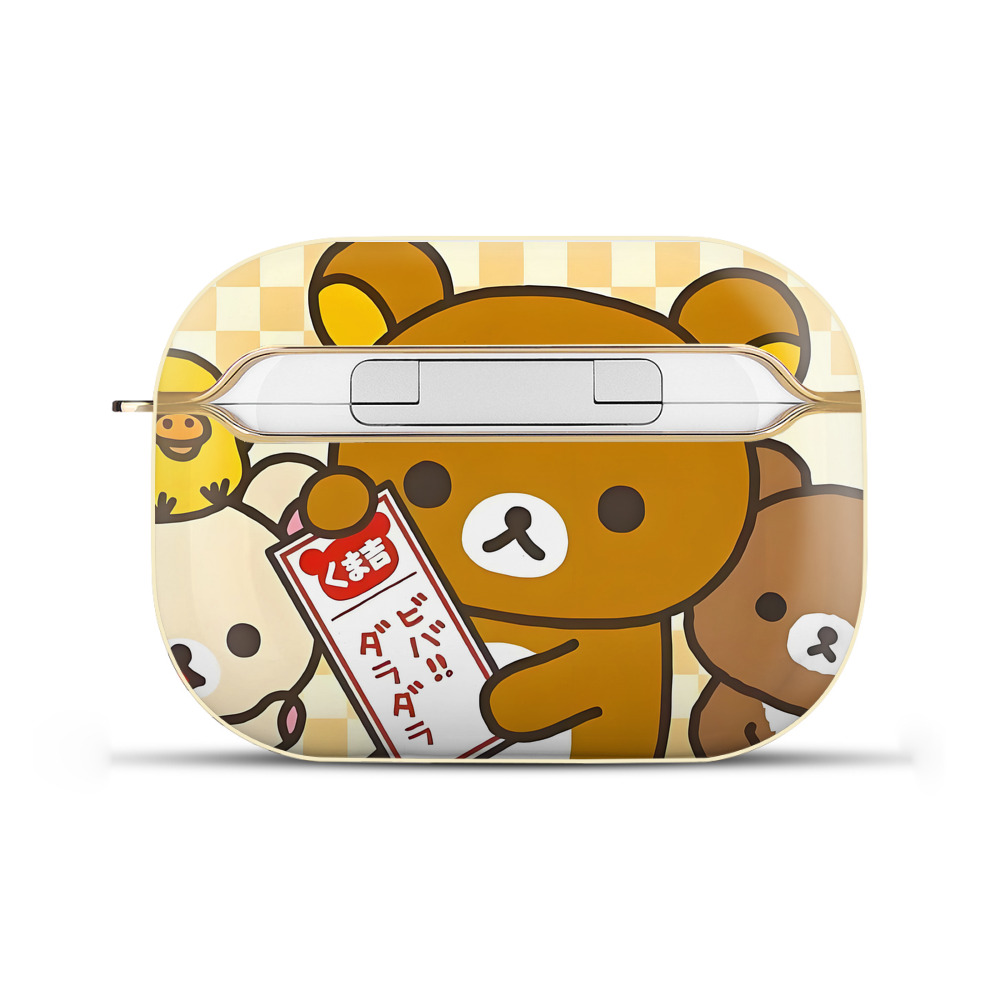 （画像用） リラックマ リラックマ キイロイトリ Rilakkuma Korilakkuma Kiiroitori 【AirPods Pro用】ハードシェル保護ケース｜耐衝撃・防指紋・カラビナ付き商品仕様