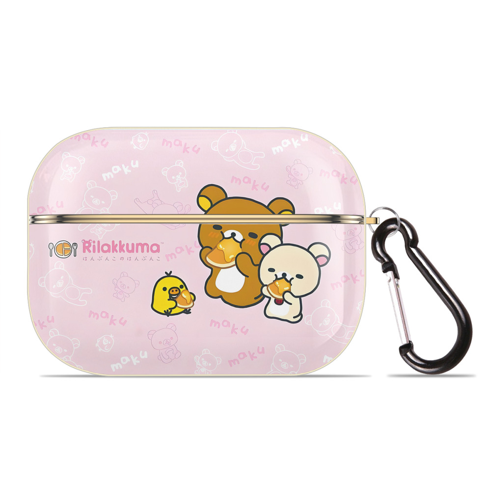 （画像用） リラックマ リラックマ キイロイトリ Rilakkuma Korilakkuma Kiiroitori 【AirPods Pro用】ハードシェル保護ケース｜耐衝撃・防指紋・カラビナ付き商品仕様