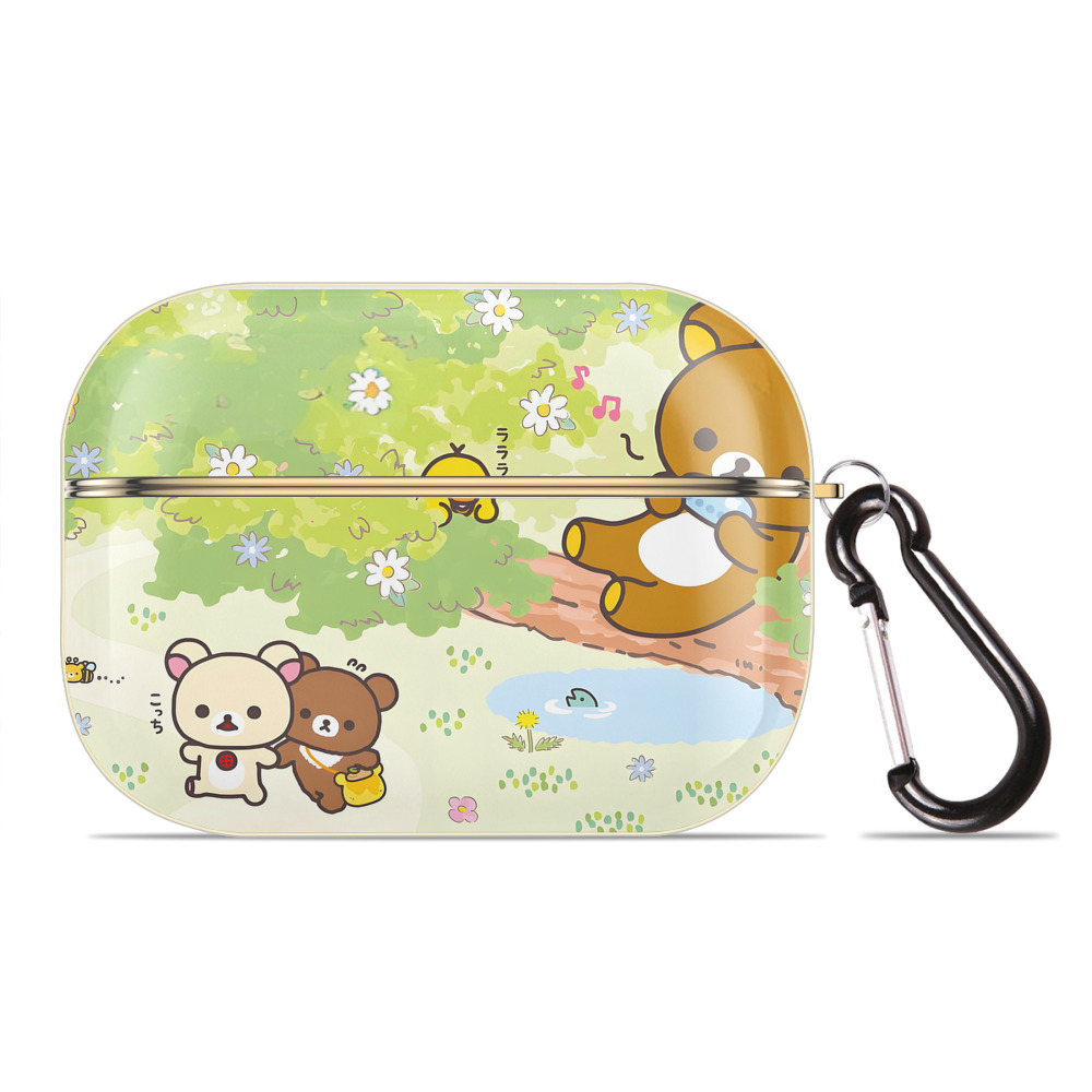 （画像用） リラックマ リラックマ キイロイトリ Rilakkuma Korilakkuma Kiiroitori 【AirPods Pro用】ハードシェル保護ケース｜耐衝撃・防指紋・カラビナ付き商品仕様