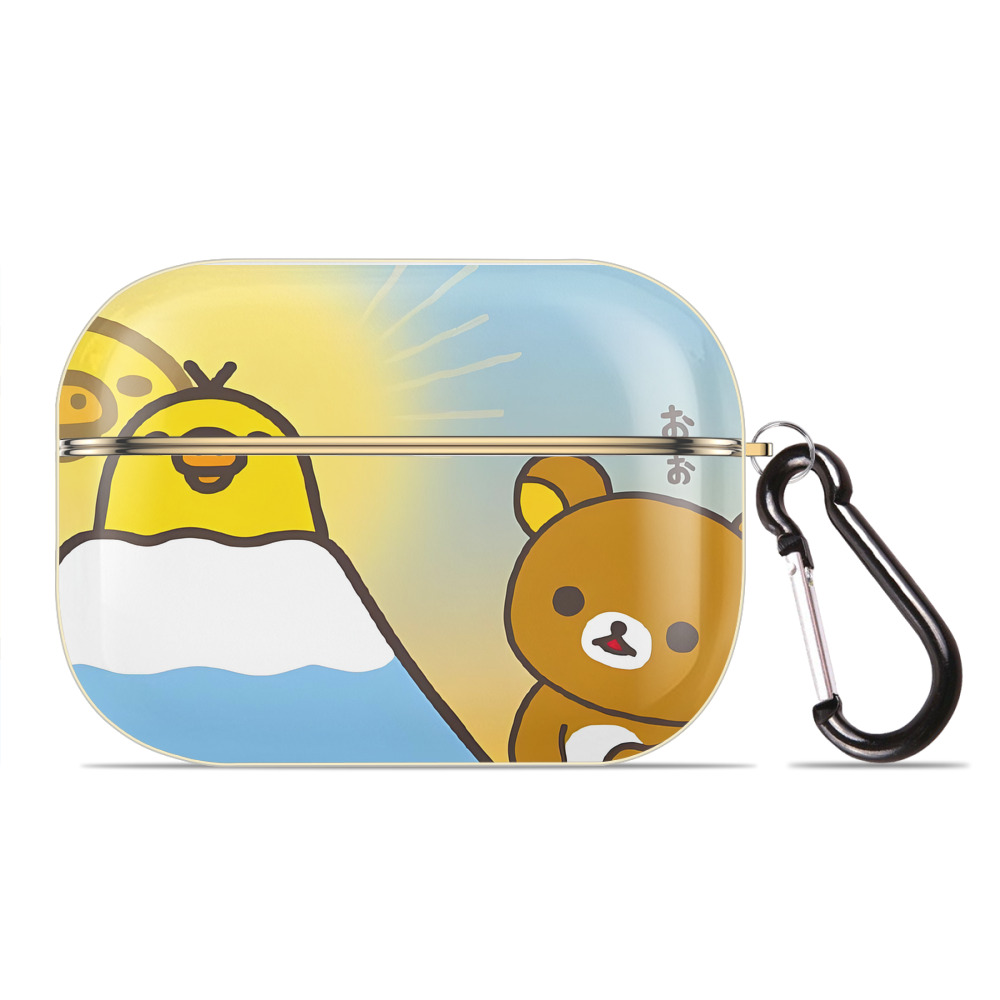 （画像用） リラックマ リラックマ キイロイトリ Rilakkuma Korilakkuma Kiiroitori 【AirPods Pro用】ハードシェル保護ケース｜耐衝撃・防指紋・カラビナ付き商品仕様