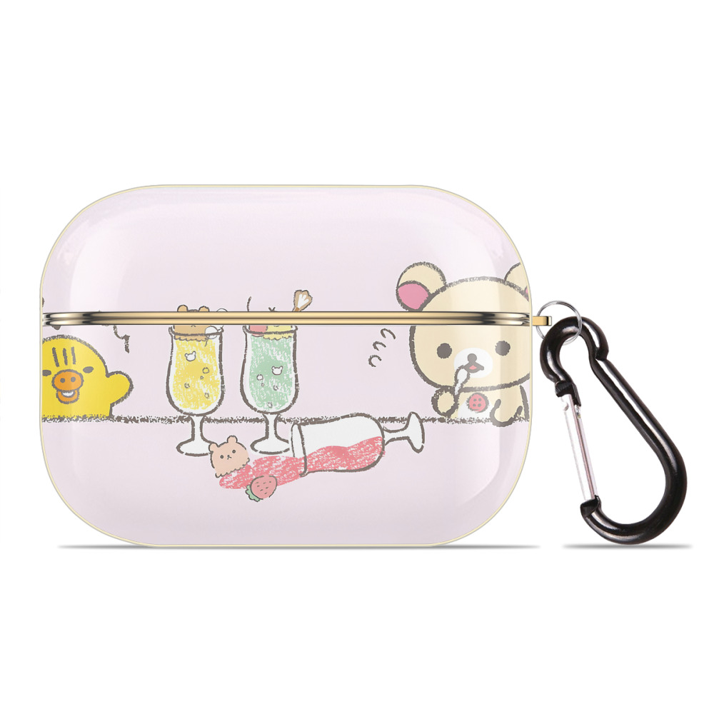 （画像用） リラックマ リラックマ キイロイトリ Rilakkuma Korilakkuma Kiiroitori 【AirPods Pro用】ハードシェル保護ケース｜耐衝撃・防指紋・カラビナ付き商品仕様