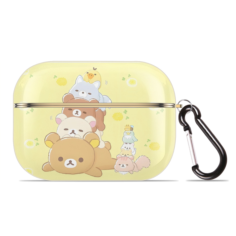 （画像用） リラックマ リラックマ キイロイトリ Rilakkuma Korilakkuma Kiiroitori 【AirPods Pro用】ハードシェル保護ケース｜耐衝撃・防指紋・カラビナ付き商品仕様