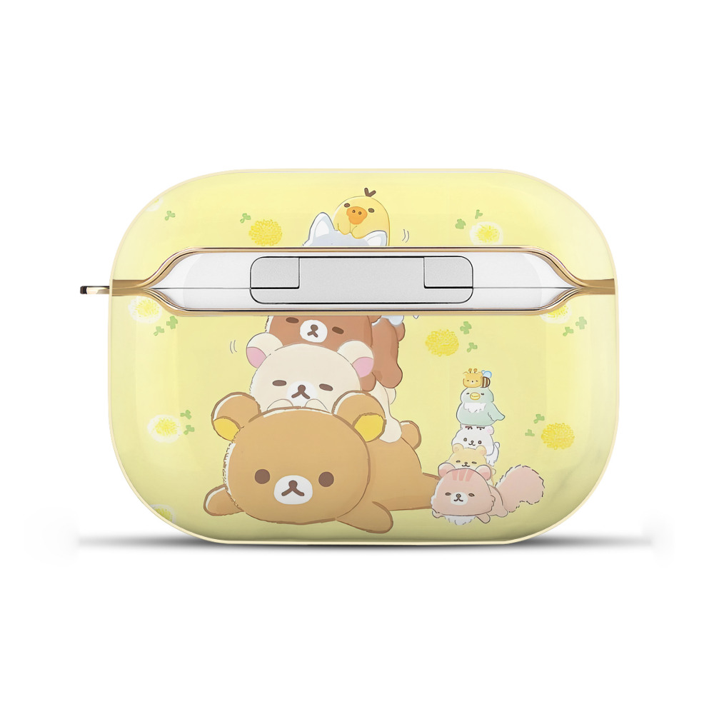 （画像用） リラックマ リラックマ キイロイトリ Rilakkuma Korilakkuma Kiiroitori 【AirPods Pro用】ハードシェル保護ケース｜耐衝撃・防指紋・カラビナ付き商品仕様