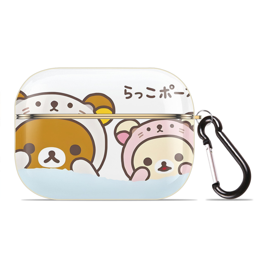 （画像用） リラックマ リラックマ キイロイトリ Rilakkuma Korilakkuma Kiiroitori 【AirPods Pro用】ハードシェル保護ケース｜耐衝撃・防指紋・カラビナ付き商品仕様