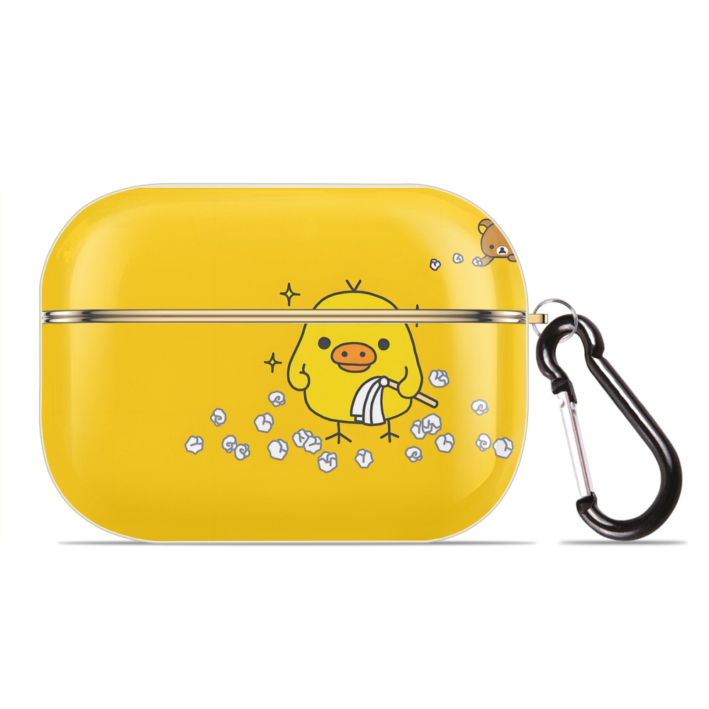 （画像用） リラックマ リラックマ キイロイトリ Rilakkuma Korilakkuma Kiiroitori 【AirPods Pro用】ハードシェル保護ケース｜耐衝撃・防指紋・カラビナ付き商品仕様