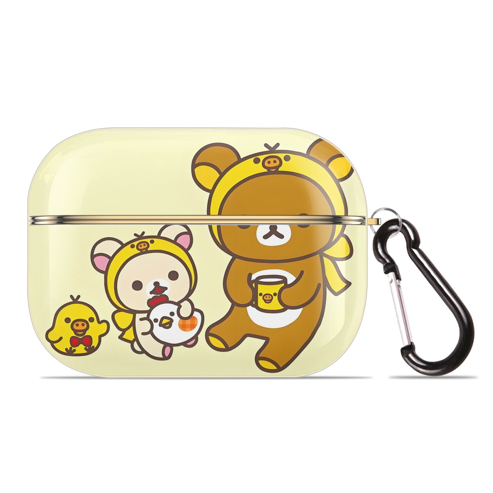 （画像用） リラックマ リラックマ キイロイトリ Rilakkuma Korilakkuma Kiiroitori 【AirPods Pro用】ハードシェル保護ケース｜耐衝撃・防指紋・カラビナ付き商品仕様