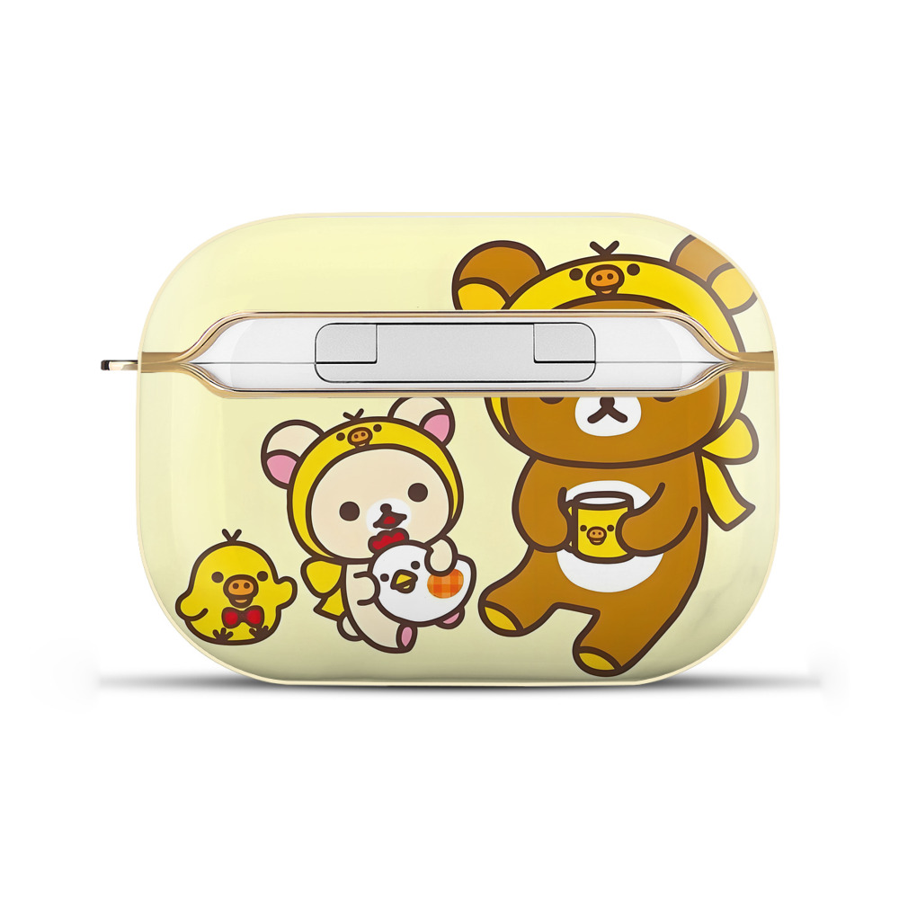 （画像用） リラックマ リラックマ キイロイトリ Rilakkuma Korilakkuma Kiiroitori 【AirPods Pro用】ハードシェル保護ケース｜耐衝撃・防指紋・カラビナ付き商品仕様