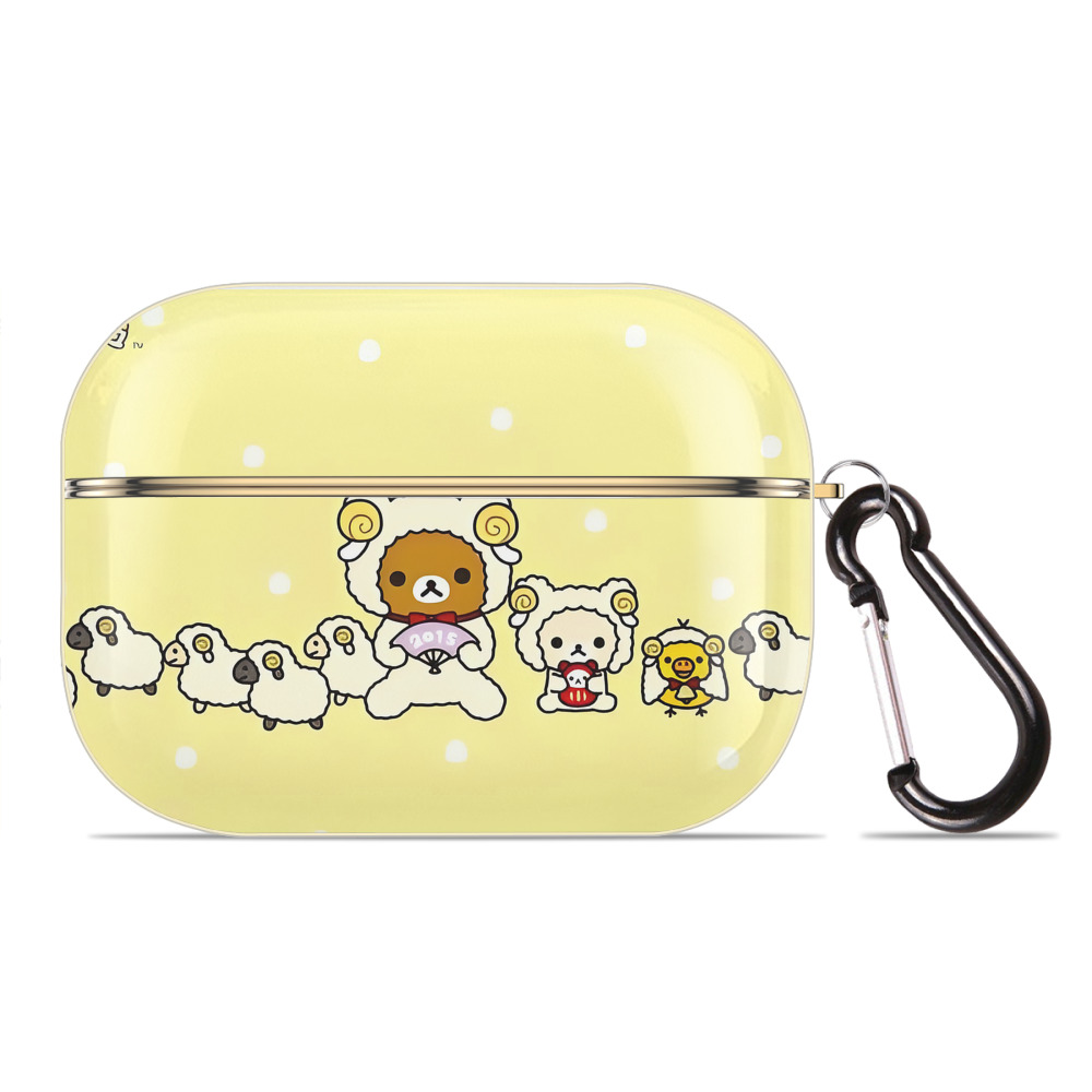 （画像用） リラックマ リラックマ キイロイトリ Rilakkuma Korilakkuma Kiiroitori 【AirPods Pro用】ハードシェル保護ケース｜耐衝撃・防指紋・カラビナ付き商品仕様