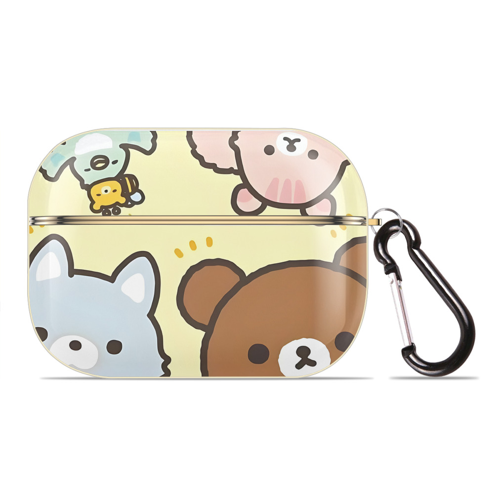（画像用） リラックマ リラックマ キイロイトリ Rilakkuma Korilakkuma Kiiroitori 【AirPods Pro用】ハードシェル保護ケース｜耐衝撃・防指紋・カラビナ付き商品仕様