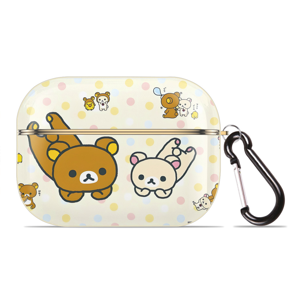（画像用） リラックマ リラックマ キイロイトリ Rilakkuma Korilakkuma Kiiroitori 【AirPods Pro用】ハードシェル保護ケース｜耐衝撃・防指紋・カラビナ付き商品仕様