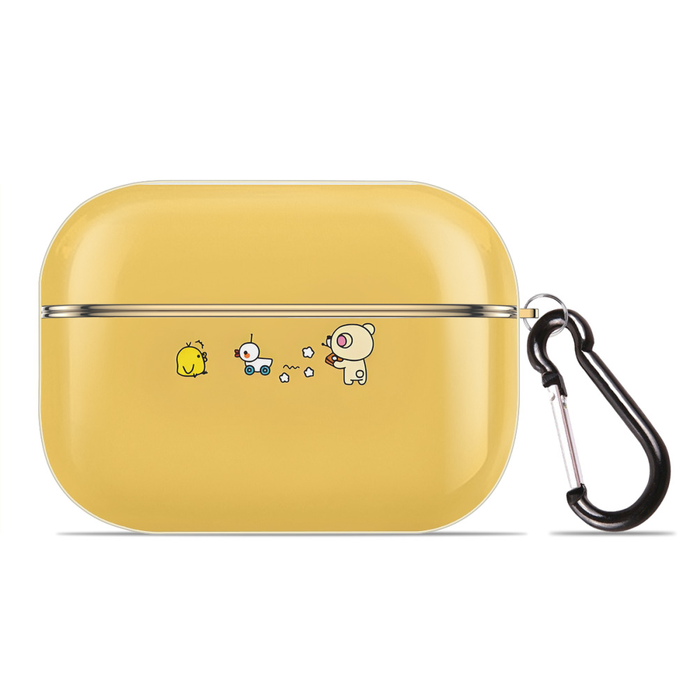 （画像用） リラックマ リラックマ キイロイトリ Rilakkuma Korilakkuma Kiiroitori 【AirPods Pro用】ハードシェル保護ケース｜耐衝撃・防指紋・カラビナ付き商品仕様