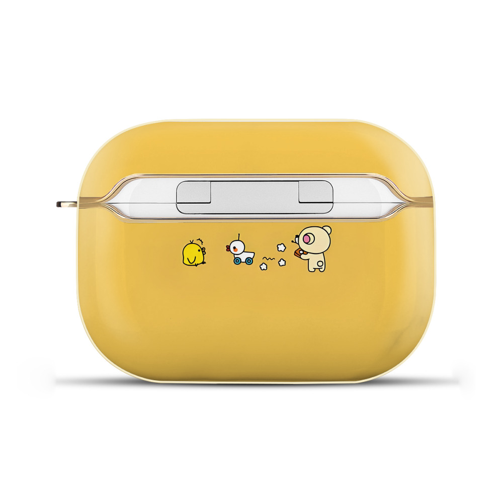 （画像用） リラックマ リラックマ キイロイトリ Rilakkuma Korilakkuma Kiiroitori 【AirPods Pro用】ハードシェル保護ケース｜耐衝撃・防指紋・カラビナ付き商品仕様