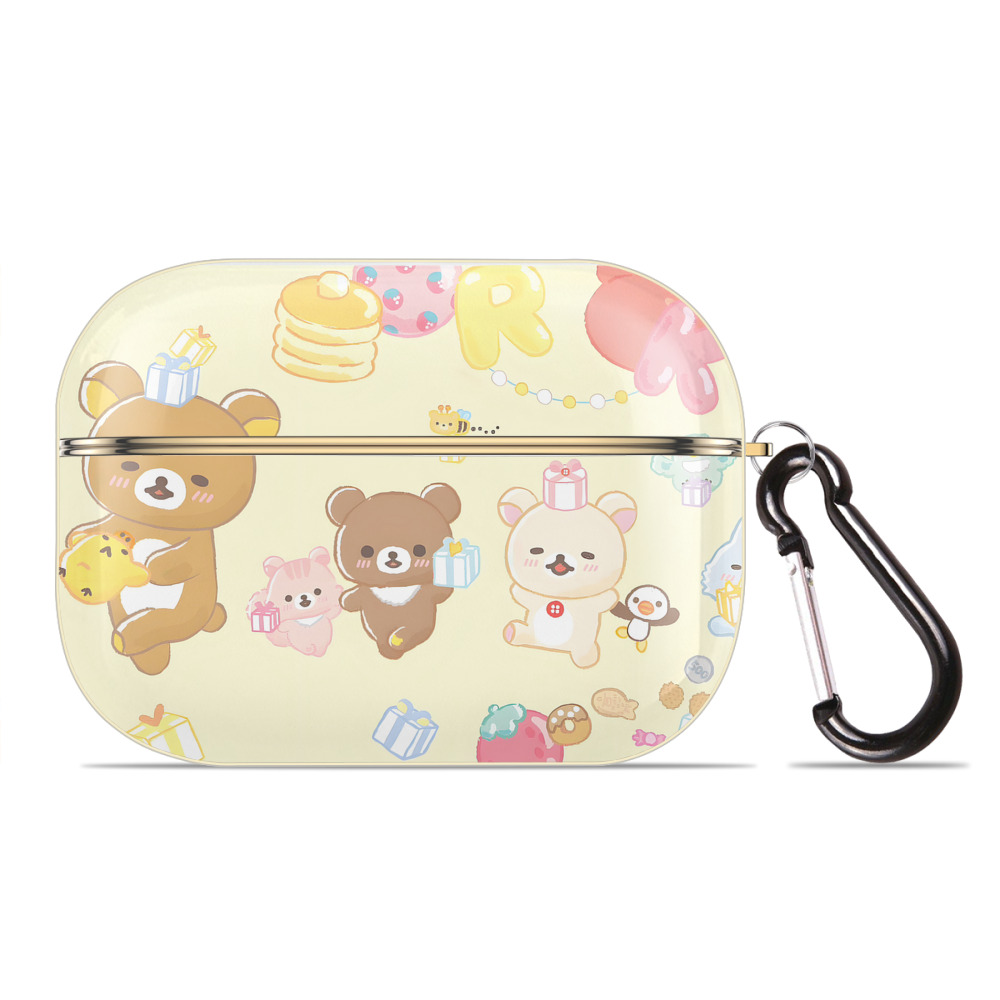 （画像用） リラックマ リラックマ キイロイトリ Rilakkuma Korilakkuma Kiiroitori 【AirPods Pro用】ハードシェル保護ケース｜耐衝撃・防指紋・カラビナ付き商品仕様