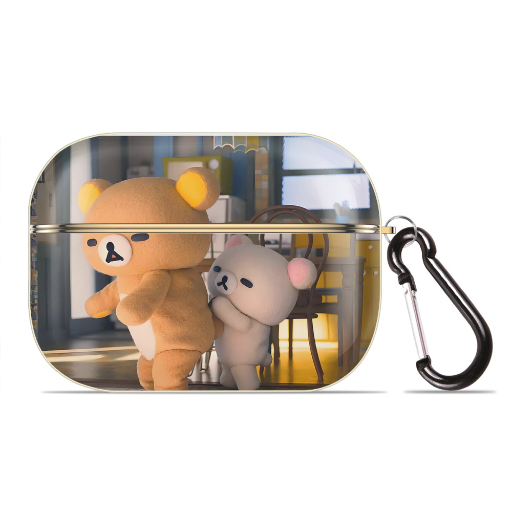 （画像用） リラックマ リラックマ キイロイトリ Rilakkuma Korilakkuma Kiiroitori 【AirPods Pro用】ハードシェル保護ケース｜耐衝撃・防指紋・カラビナ付き商品仕様