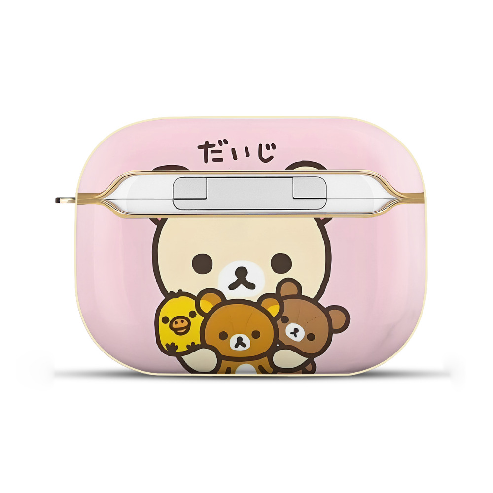 （画像用） リラックマ リラックマ キイロイトリ Rilakkuma Korilakkuma Kiiroitori 【AirPods Pro用】ハードシェル保護ケース｜耐衝撃・防指紋・カラビナ付き商品仕様