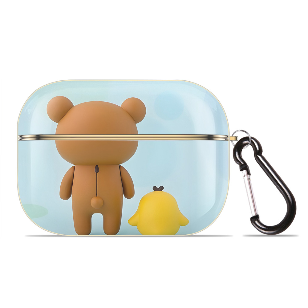 （画像用） リラックマ リラックマ キイロイトリ Rilakkuma Korilakkuma Kiiroitori 【AirPods Pro用】ハードシェル保護ケース｜耐衝撃・防指紋・カラビナ付き商品仕様