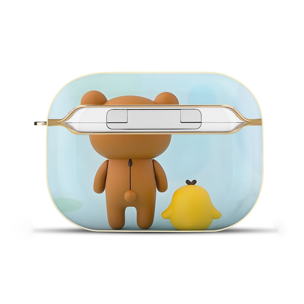 （画像用） リラックマ リラックマ キイロイトリ Rilakkuma Korilakkuma Kiiroitori 【AirPods Pro用】ハードシェル保護ケース｜耐衝撃・防指紋・カラビナ付き商品仕様