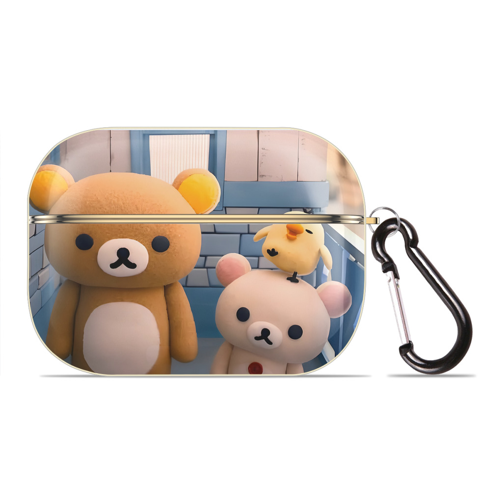 （画像用） リラックマ リラックマ キイロイトリ Rilakkuma Korilakkuma Kiiroitori 【AirPods Pro用】ハードシェル保護ケース｜耐衝撃・防指紋・カラビナ付き商品仕様