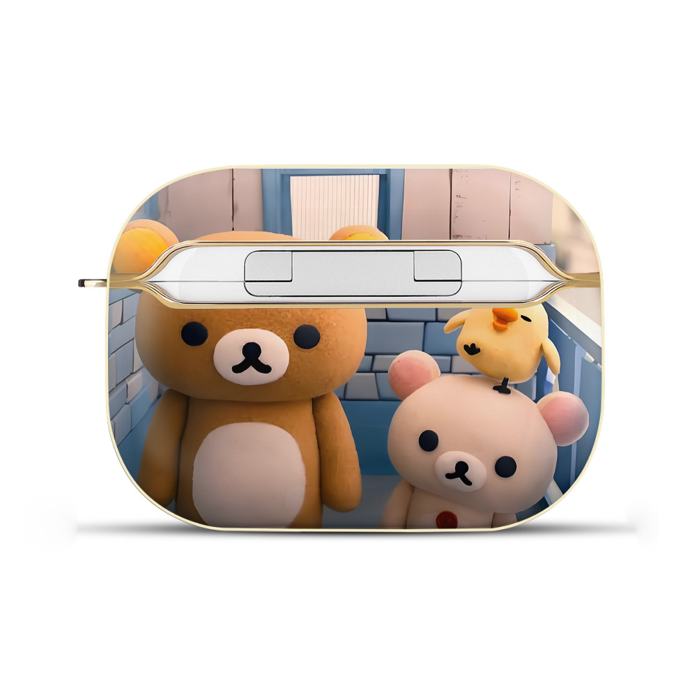 （画像用） リラックマ リラックマ キイロイトリ Rilakkuma Korilakkuma Kiiroitori 【AirPods Pro用】ハードシェル保護ケース｜耐衝撃・防指紋・カラビナ付き商品仕様