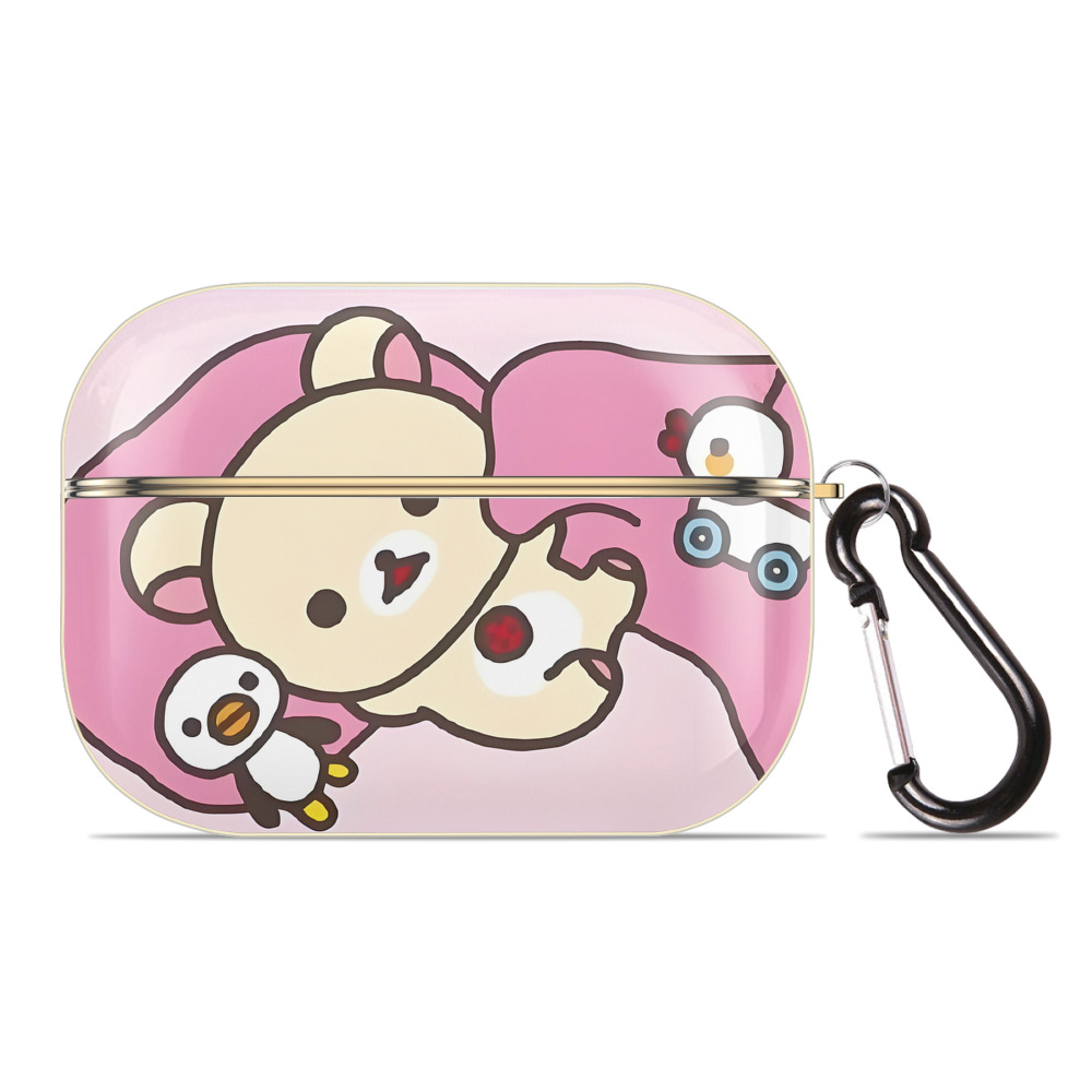 （画像用） リラックマ リラックマ キイロイトリ Rilakkuma Korilakkuma Kiiroitori 【AirPods Pro用】ハードシェル保護ケース｜耐衝撃・防指紋・カラビナ付き商品仕様