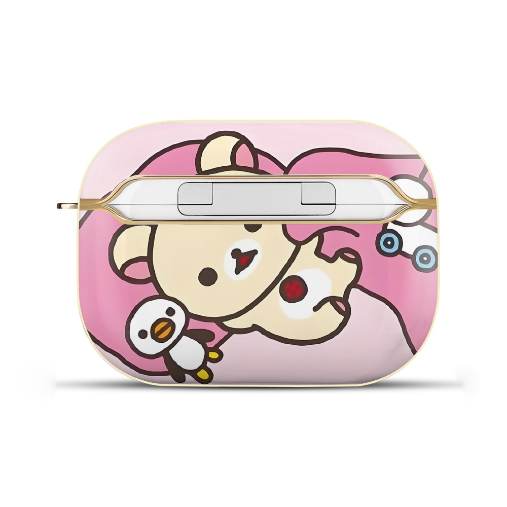 （画像用） リラックマ リラックマ キイロイトリ Rilakkuma Korilakkuma Kiiroitori 【AirPods Pro用】ハードシェル保護ケース｜耐衝撃・防指紋・カラビナ付き商品仕様