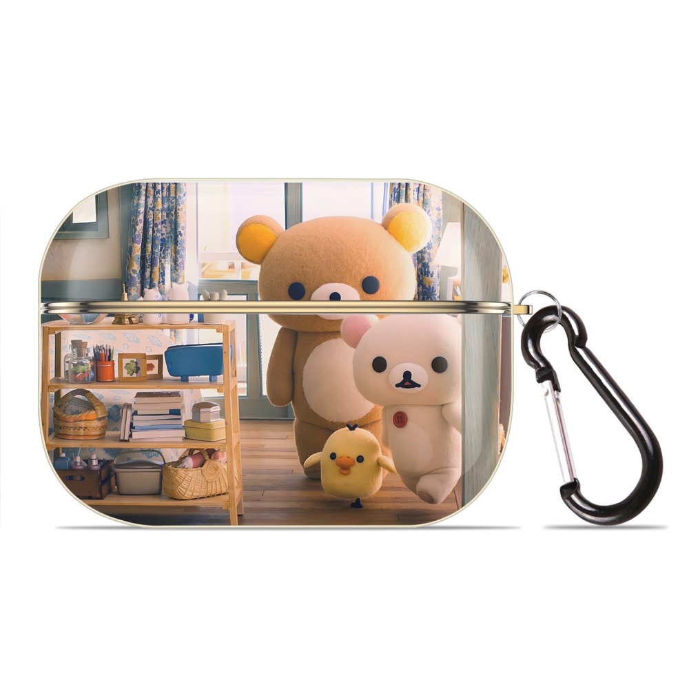 （画像用） リラックマ リラックマ キイロイトリ Rilakkuma Korilakkuma Kiiroitori 【AirPods Pro用】ハードシェル保護ケース｜耐衝撃・防指紋・カラビナ付き商品仕様