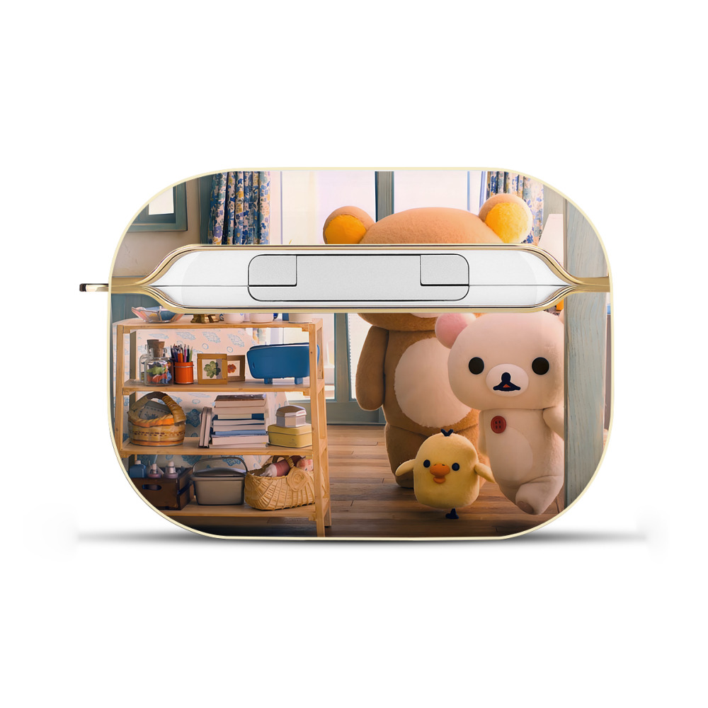 （画像用） リラックマ リラックマ キイロイトリ Rilakkuma Korilakkuma Kiiroitori 【AirPods Pro用】ハードシェル保護ケース｜耐衝撃・防指紋・カラビナ付き商品仕様