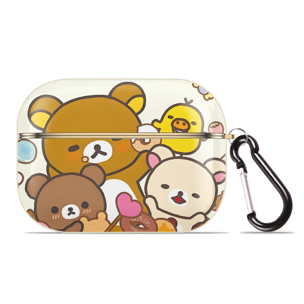 （画像用） リラックマ リラックマ キイロイトリ Rilakkuma Korilakkuma Kiiroitori 【AirPods Pro用】ハードシェル保護ケース｜耐衝撃・防指紋・カラビナ付き商品仕様