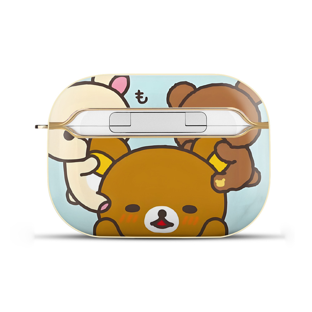 （画像用） リラックマ リラックマ キイロイトリ Rilakkuma Korilakkuma Kiiroitori 【AirPods Pro用】ハードシェル保護ケース｜耐衝撃・防指紋・カラビナ付き商品仕様