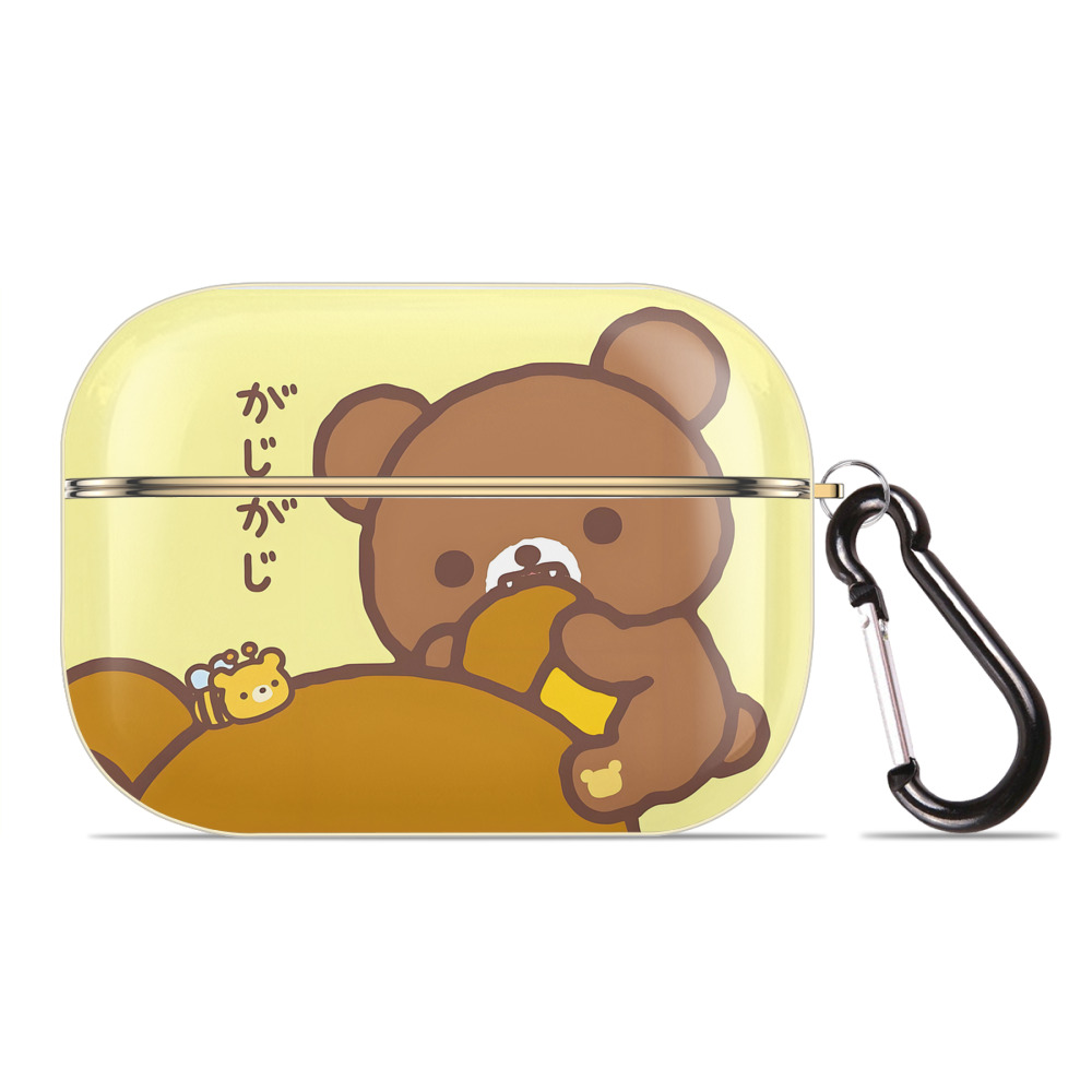 （画像用） リラックマ リラックマ キイロイトリ Rilakkuma Korilakkuma Kiiroitori 【AirPods Pro用】ハードシェル保護ケース｜耐衝撃・防指紋・カラビナ付き商品仕様