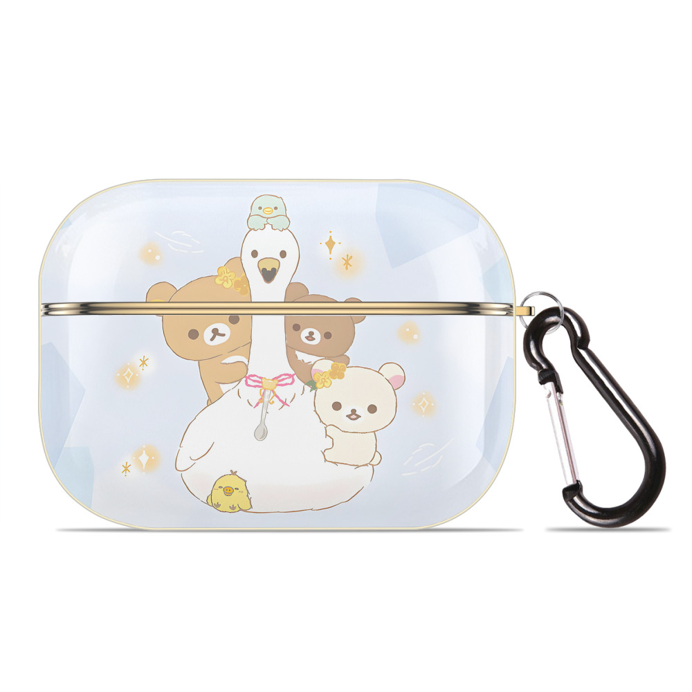 （画像用） リラックマ リラックマ キイロイトリ Rilakkuma Korilakkuma Kiiroitori 【AirPods Pro用】ハードシェル保護ケース｜耐衝撃・防指紋・カラビナ付き商品仕様