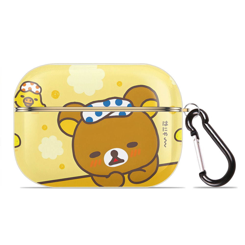 （画像用） リラックマ リラックマ キイロイトリ Rilakkuma Korilakkuma Kiiroitori 【AirPods Pro用】ハードシェル保護ケース｜耐衝撃・防指紋・カラビナ付き商品仕様