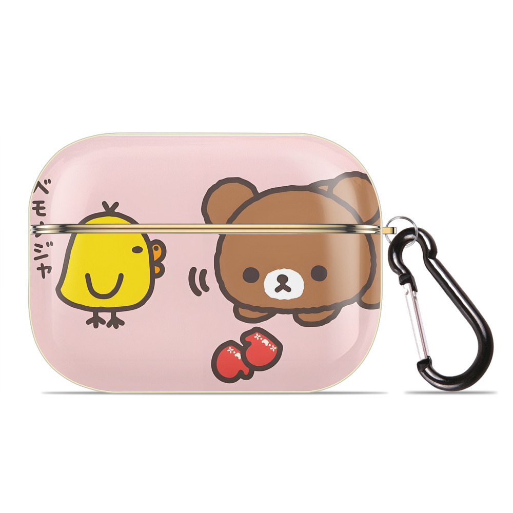 （画像用） リラックマ リラックマ キイロイトリ Rilakkuma Korilakkuma Kiiroitori 【AirPods Pro用】ハードシェル保護ケース｜耐衝撃・防指紋・カラビナ付き商品仕様