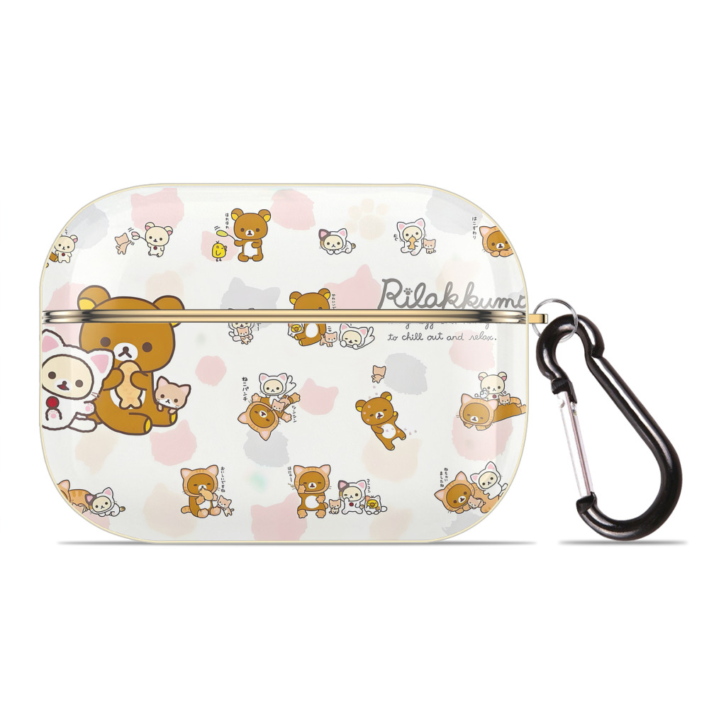 （画像用） リラックマ リラックマ キイロイトリ Rilakkuma Korilakkuma Kiiroitori 【AirPods Pro用】ハードシェル保護ケース｜耐衝撃・防指紋・カラビナ付き商品仕様