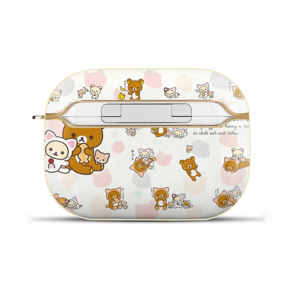 （画像用） リラックマ リラックマ キイロイトリ Rilakkuma Korilakkuma Kiiroitori 【AirPods Pro用】ハードシェル保護ケース｜耐衝撃・防指紋・カラビナ付き商品仕様