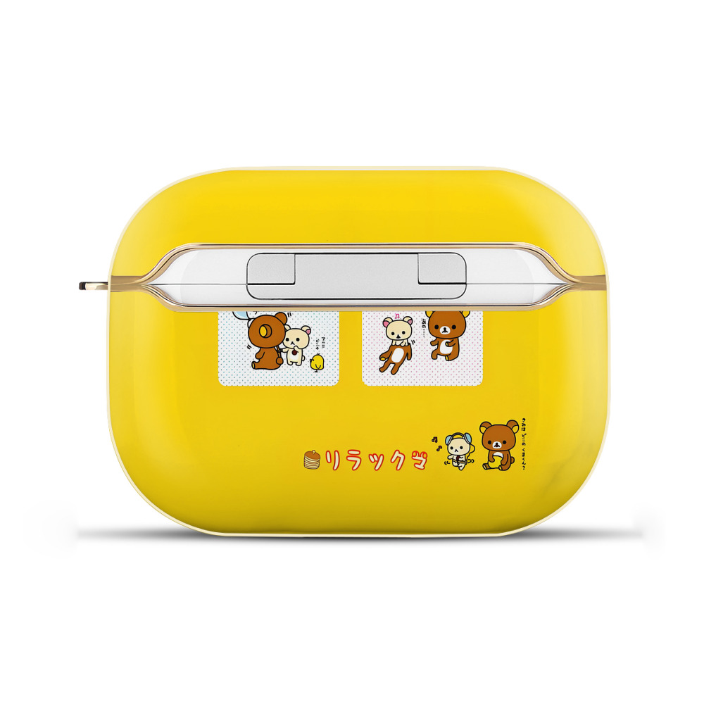（画像用） リラックマ リラックマ キイロイトリ Rilakkuma Korilakkuma Kiiroitori 【AirPods Pro用】ハードシェル保護ケース｜耐衝撃・防指紋・カラビナ付き商品仕様