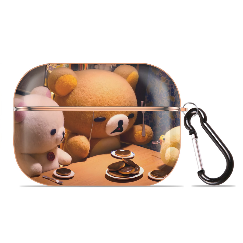 （画像用） リラックマ リラックマ キイロイトリ Rilakkuma Korilakkuma Kiiroitori 【AirPods Pro用】ハードシェル保護ケース｜耐衝撃・防指紋・カラビナ付き商品仕様