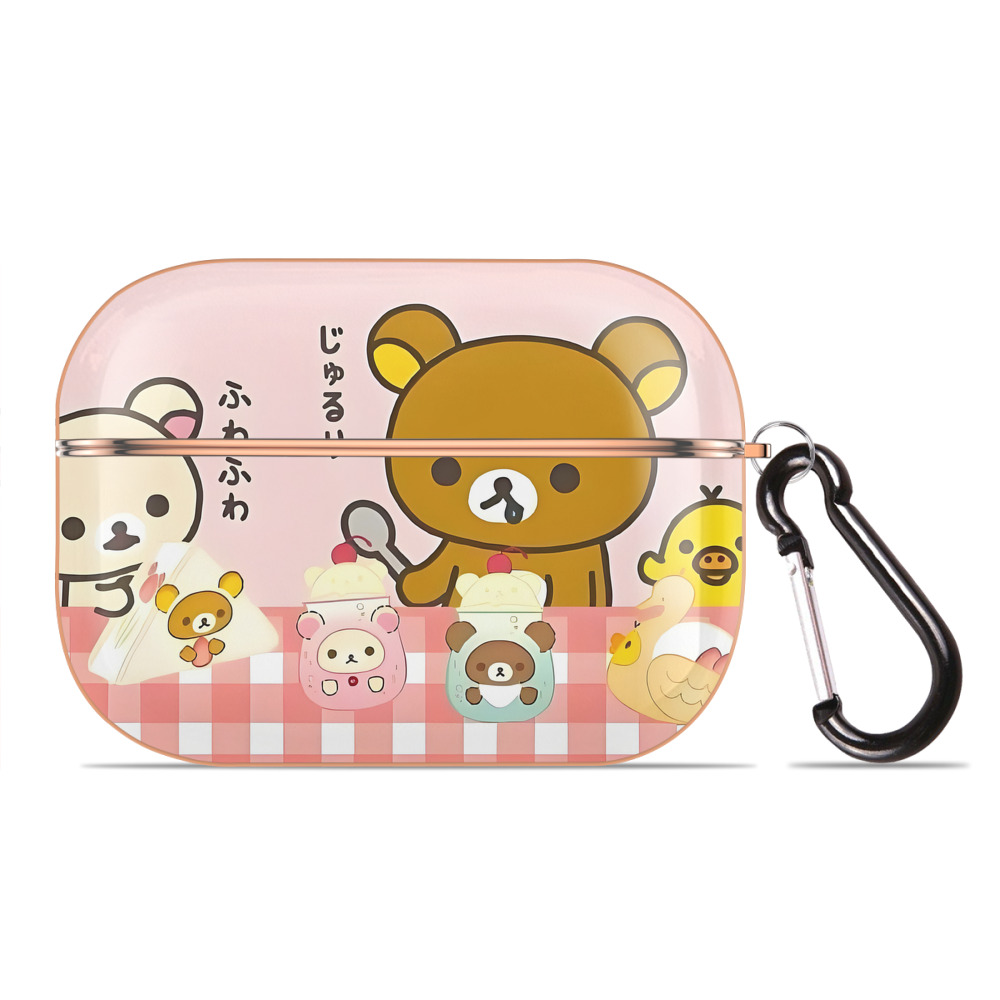 （画像用） リラックマ リラックマ キイロイトリ Rilakkuma Korilakkuma Kiiroitori 【AirPods Pro用】ハードシェル保護ケース｜耐衝撃・防指紋・カラビナ付き商品仕様