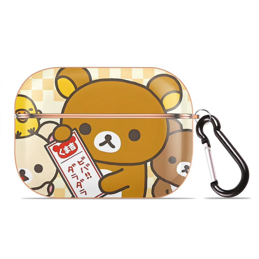 （画像用） リラックマ リラックマ キイロイトリ Rilakkuma Korilakkuma Kiiroitori 【AirPods Pro用】ハードシェル保護ケース｜耐衝撃・防指紋・カラビナ付き商品仕様