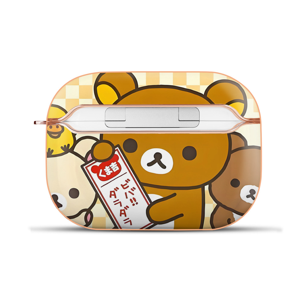 （画像用） リラックマ リラックマ キイロイトリ Rilakkuma Korilakkuma Kiiroitori 【AirPods Pro用】ハードシェル保護ケース｜耐衝撃・防指紋・カラビナ付き商品仕様