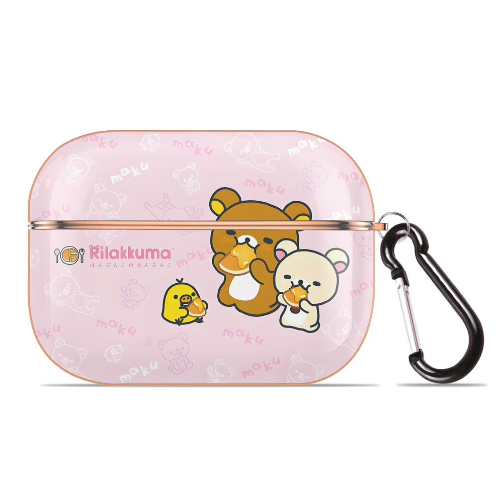 （画像用） リラックマ リラックマ キイロイトリ Rilakkuma Korilakkuma Kiiroitori 【AirPods Pro用】ハードシェル保護ケース｜耐衝撃・防指紋・カラビナ付き商品仕様